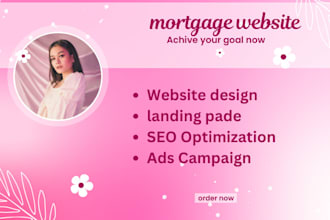 create a professional mortgage landing page, mortgage website