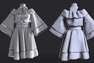 do 3d cloth, clo3d for second life 3d garment 3d clothing design shoes design