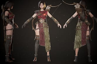 model realistic 3d character model, stylized 3d human model,3d pixel, punk model