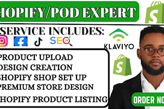 create a premium shopify print on demand pod store etsy seo etsy digital product