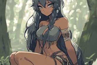 draw  japanese anime or manga art character illustration