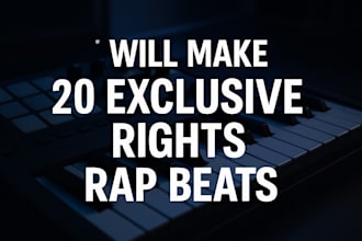 make 20 high quality exclusive rights rap beats