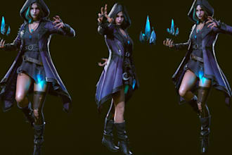create 3d game character model 3d realistic character design unreal engine ue4 5