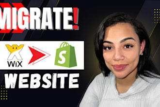 migrate wix website to shopify