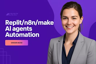 build n8n automation api integration ai agent replit make com