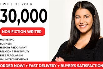 be your 30k words ghostwriter, book writer, ebook writer, ebook ghostwriter