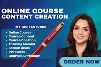 create online course content training manual powerpoint ebook ghostwriting