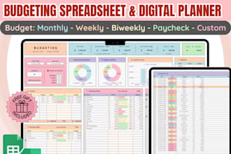 create budget planner, excel spreadsheet, planner sticker, personal finance, CRM