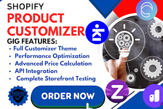 setup shopify product customizer kickflip customily qikify zepto inkybay zig app