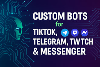 tiktok live streaming telegram twitch api doordash bot, facebook marketplace bot