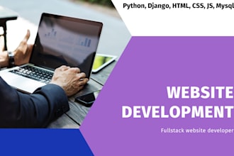 do website development, full stack development, frontend and backend services
