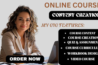create online course content, course creation course curricullum on thinkific