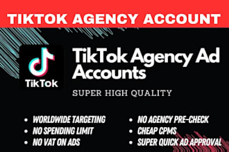 create tiktok agency account tik tok ads account tik tok agency ads account