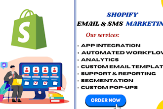 setup shopify email marketing yotpo sms omnisend klaviyo pushowl avada aftership