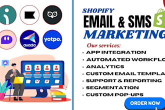 setup shopify email marketing yotpo sms omnisend klaviyo pushowl avada aftership