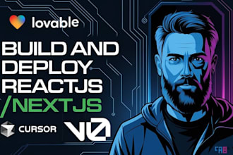 build fast, responsive nextjs react webapp using bolt, lovable, v0, shadcn