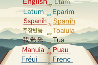 translate book to english, latin spanish, korean, japanese, chinese, french