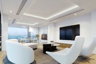 italianate 3d penthouse,archiviz home elevator,balcony,rooftop,vectorwork,render