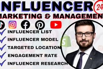do influencer manager find best tiktok youtube instagram influencer list model