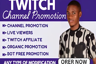do twitch channel promotion and boost live viewers