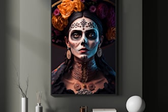 design a creative mexican dead day or sugar skull logo