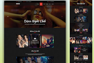design club website night club website, festival website, ticket selling feature
