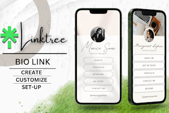 set up and customize linktree bio link landing page and qr code for social media