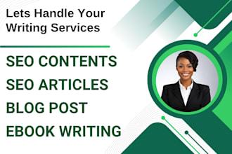 be your content writer and do your SEO article writing, blog post writing