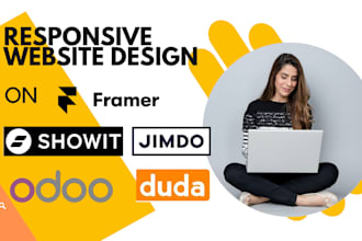 design framer website, showit, odoo website, duda website, framer landing page