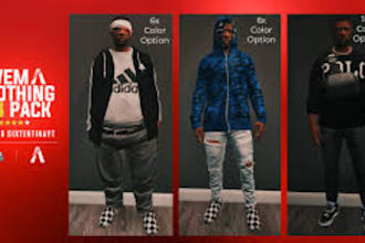 custom peds clothing pack for your fivem server bug fixing