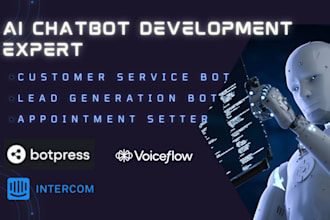 setup ai agents with voiceflow intercom botpress chatbase ai chatbot development
