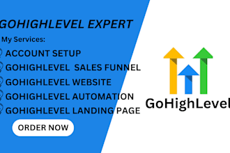 set up ghl landing page, ghl sales funnel, ghl website ghl saas ghl email expert