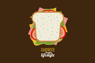 design restaurant fast food sandwich logo