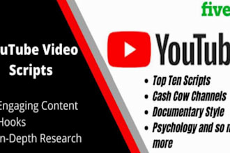 youtube scriptwriting and copywriting services