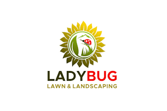 design modern original ladybug lawn service logo