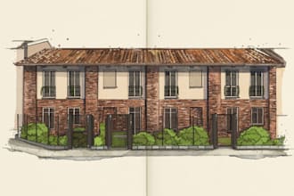 draw architectural concepts and interior design sketches