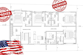 provide california stamp florida architectural pe stamp for city permit