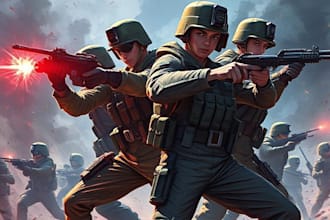 draw military themed illustrations