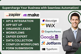 zapier automate jotform typeform googleforms make com docusign wix integration