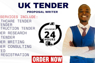 do full cqc registration and write UK bid tenders for cleaning  healthcare