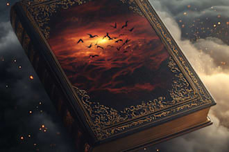 create a unique fantasy book cover illustration