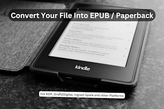 format your ebook for kindle, epub, and paperback