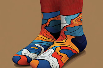 draw unique socks design or sketch for you