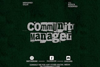 be a community manager