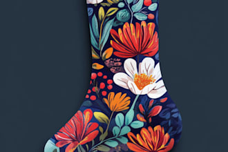 do a creative socks unique sock design for you