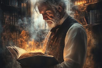create a stunning fantasy or scifi book cover for you