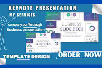 design keynote presentation company profile template design  PPT  pitch deck