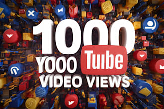 get real 1000 youtube views with organic growth and promotion