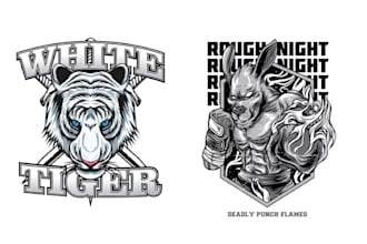design animal mascot fitness martial art logo