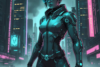 make sci fi illustration or cyberpunk character, concept art